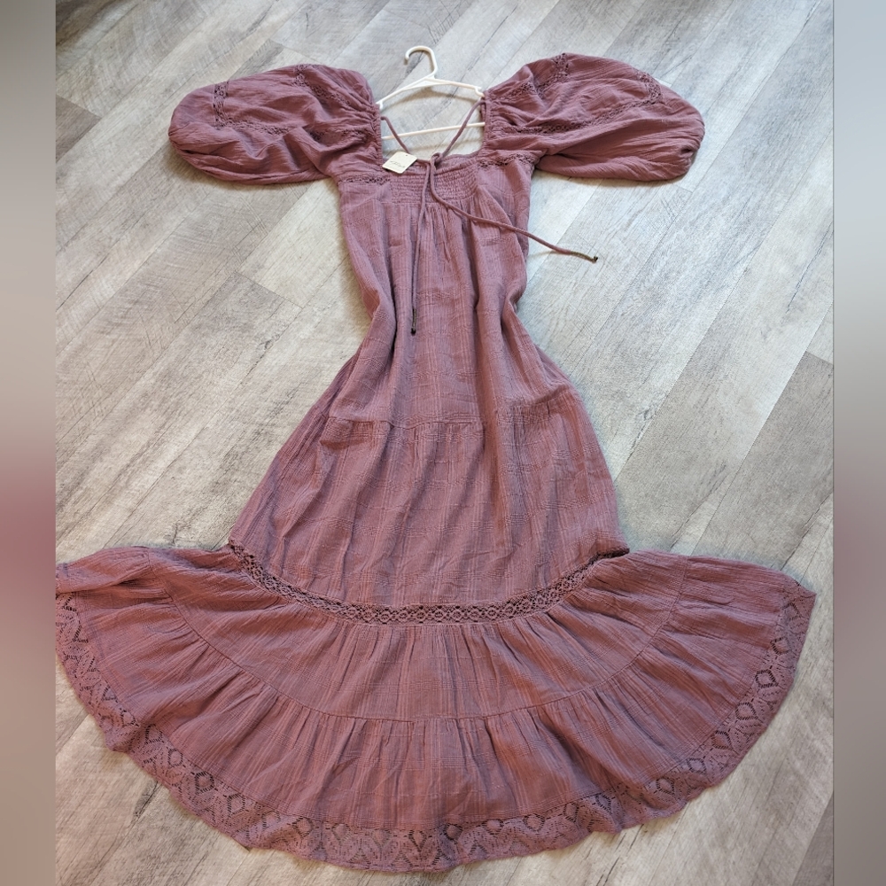 Free People Long Boho Dress XS Anthropologie NWT